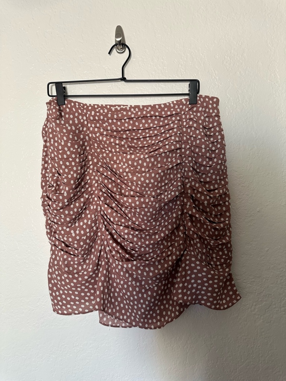 Abercrombie & Fitch Ruched Mini Skirt- Dusty Rose